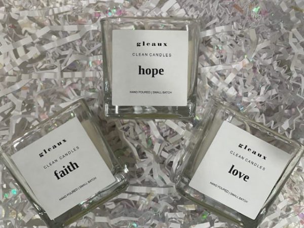 faith hope love candle set