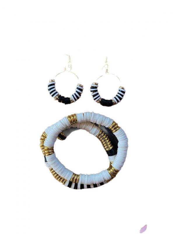 A Timeless Stack: Black +White + Gold Jewelry Set