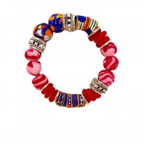 handpainted krobo bead bracelet