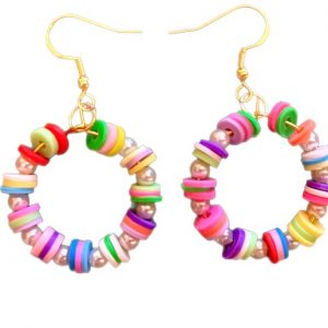 hoop earrings in multi colors