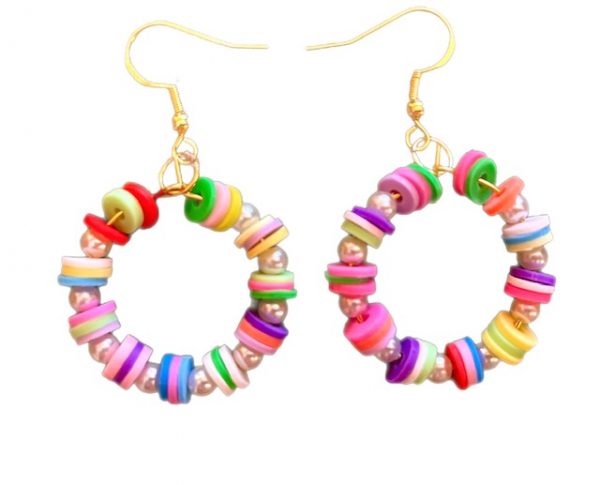 hoop earrings in multi colors