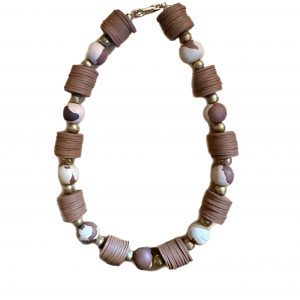 Everyday Necklace Chunky with Neutral Beads