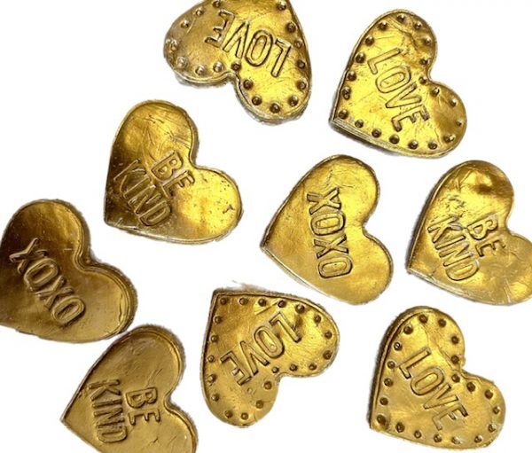 Hearts of Gold Paperweights