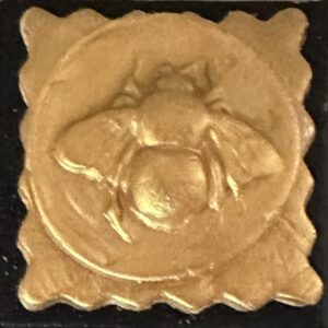 Gold Bee Intaglio on Black