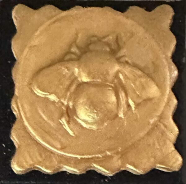 Gold Bee Intaglio on Black