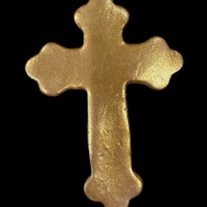 Old English Style Cross on Painted Canvas